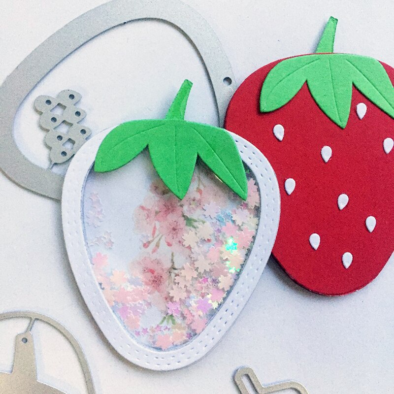 Strawberry Fruit Shake FrameDies Scrapbooking Stencil Metal Cutting Dies 2022 Craft Die Cut DIY Christmas Card Making Photo