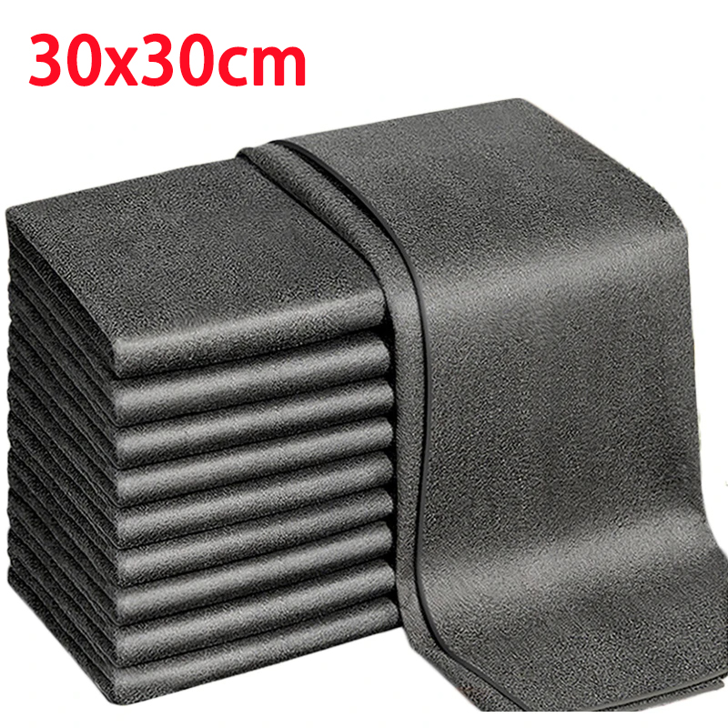 10/1 stk magiske rengjøringskluter gjenbrukbare mikrofiber vaskekluter bilvindu speil tørke håndklær klut husholdning kjøkken rengjøringsverktøy: Blå / 8 stk