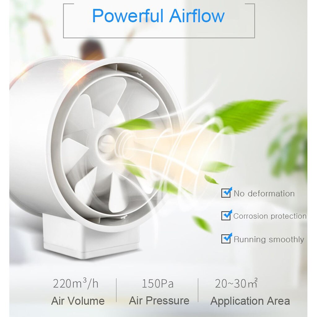 Boat Blower, 4 Inch In-Line Marine Bilge Air Blower Fan, Quiet Blower Vents