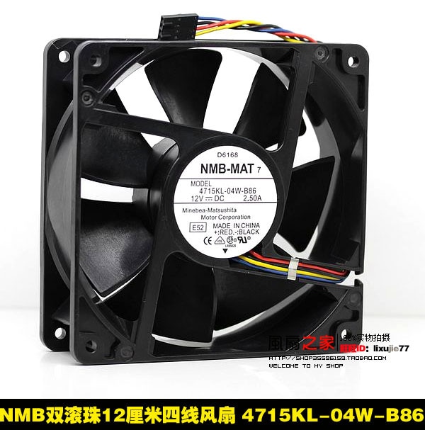 NMB-MAT NMB 12038 12V 2.5A 4715KL-04W-B86 4lines FOR DELL server cooling fan