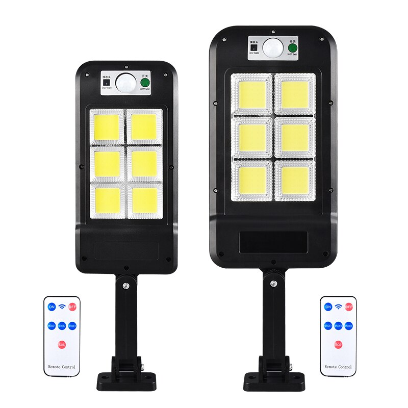 Motion Sensor Solar Led Light Remote Outdoor Wall Street Light Waterproof Human Body Induction Garden Multi-Mode Solar Lamps