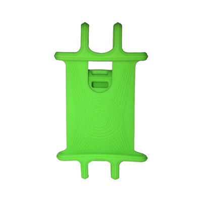 Universal cykeltelefonholder silikone skridsikker styrmontering beslag klip gps stander udstyr samsung iphone huawei  rr7272: Grøn