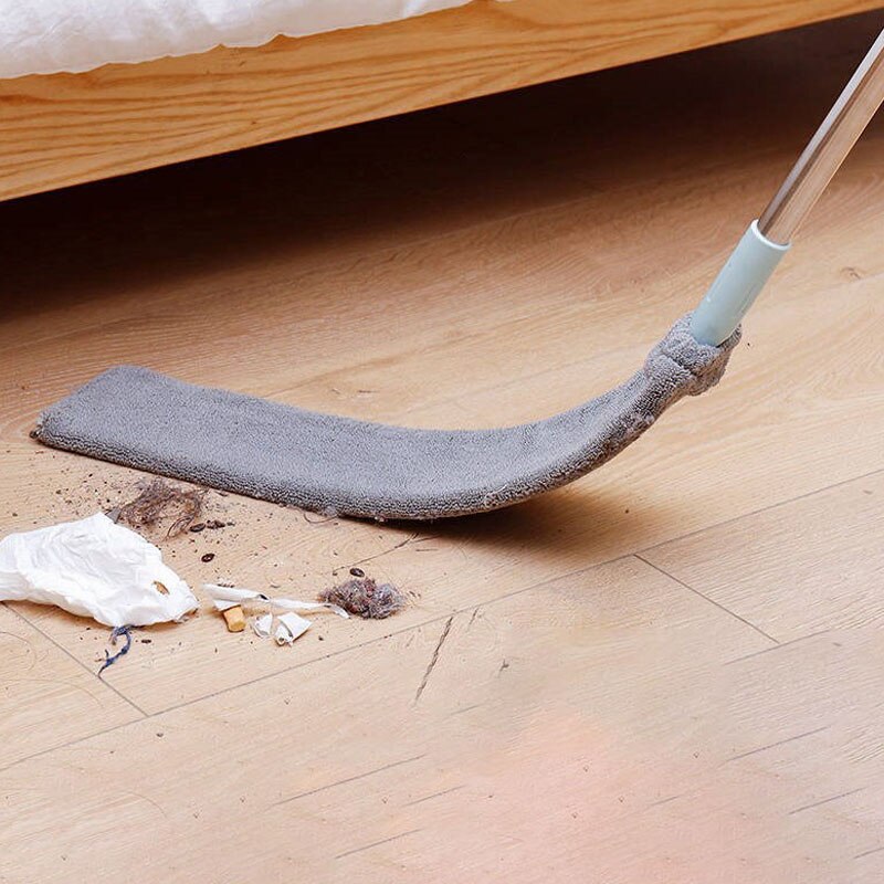 Dust-removing Brush Retractable Flat Dust-removing Dust Brush Removable and Washable Hood Head Wet and Dry Gap Long Handle