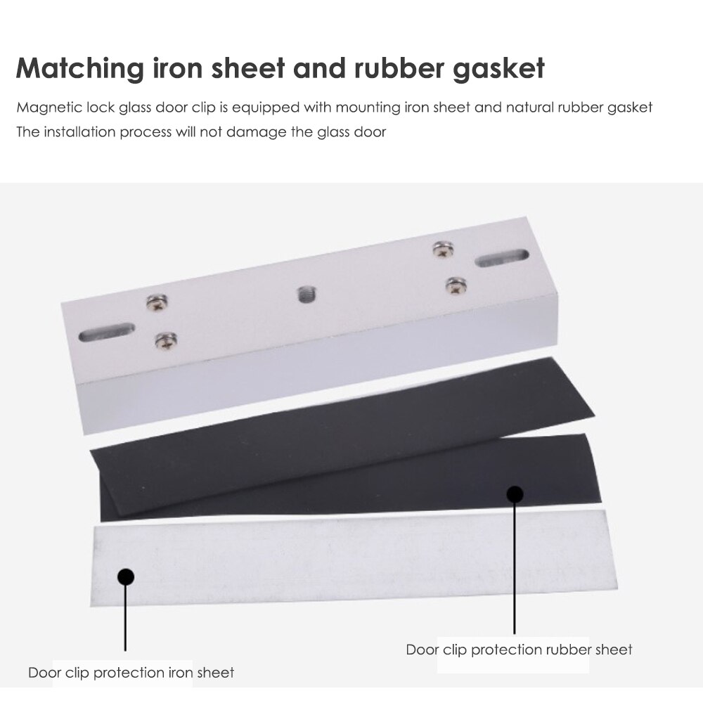 280kg Magnetic lock U shape bracket f for frameless glass door Access Control System Accessory