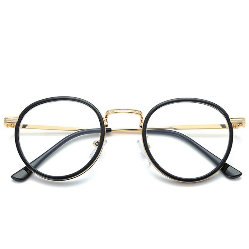 Retro Round Glasses Frame Women Eyeglasses Computer Myopia Optical Anti-blue light Spectacle Frame Female