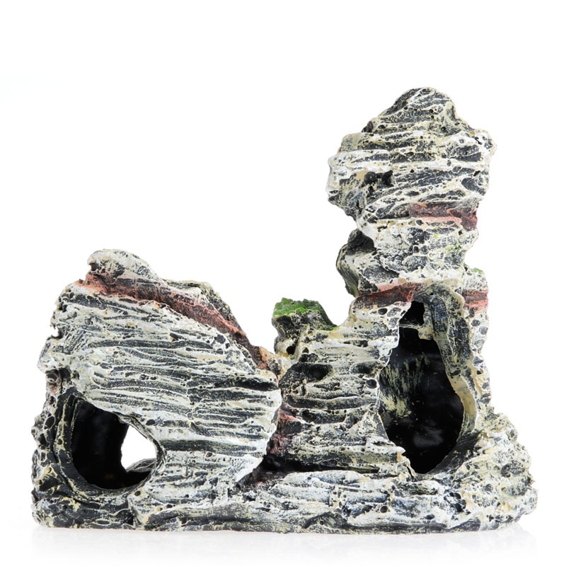 Ponte de árvore para aquário, decoração enfeite com visão de montanha para aquário, pedra, ponte de árvore, tanque de peixes, decoração n58a