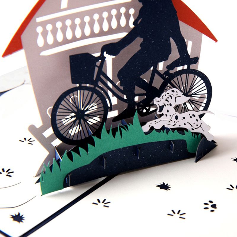 1 pièces papier 3d Super papa carte 3d merci carte papier dessin animé carte de voeux papier coupe fête des pères carte de remerciement