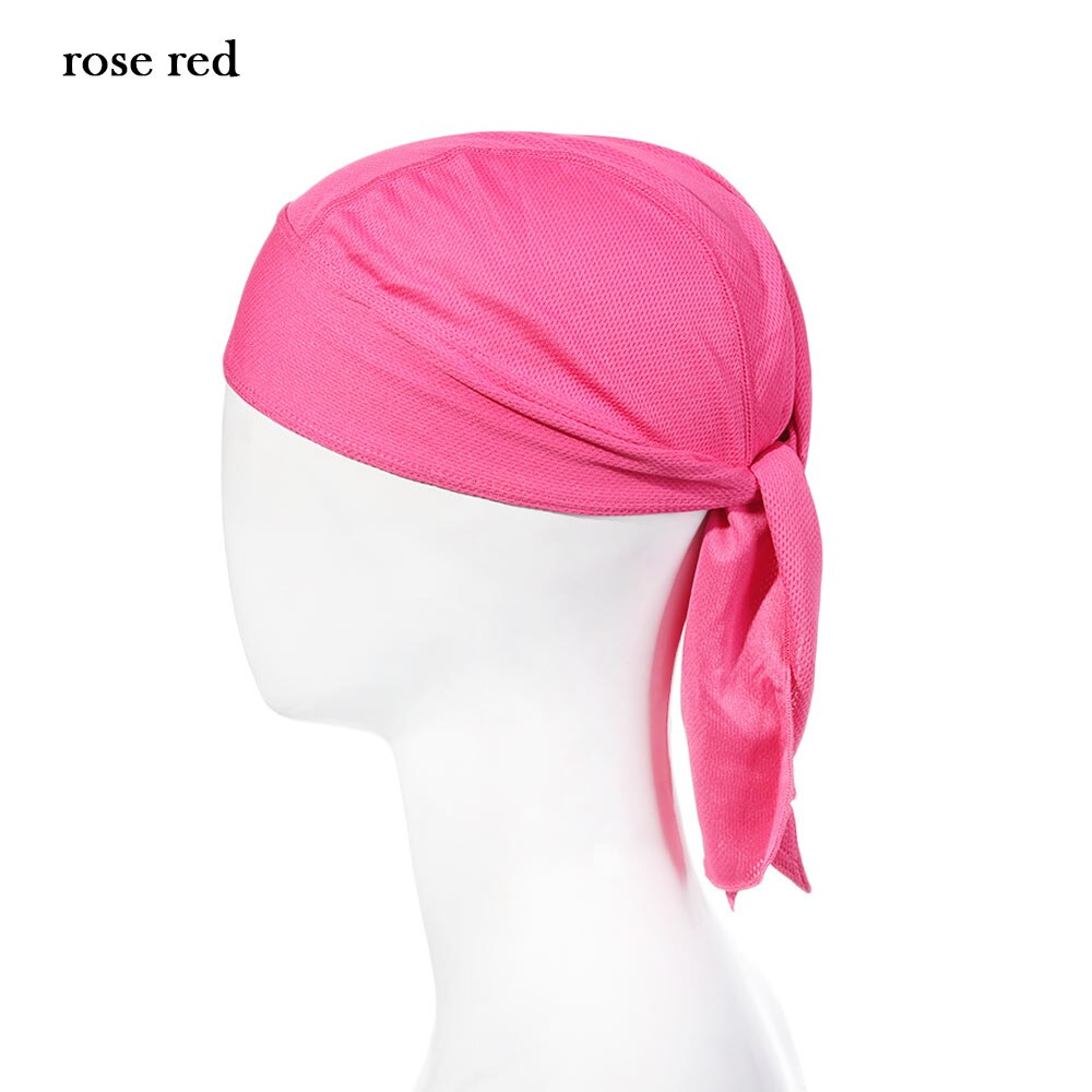 Bandana unisexe pour cyclisme en plein air, 1 pièce, casquette de Pirate respirante à séchage rapide, doublure de casque, refroidissement de vélo, couvre-chef de Sport: rose red