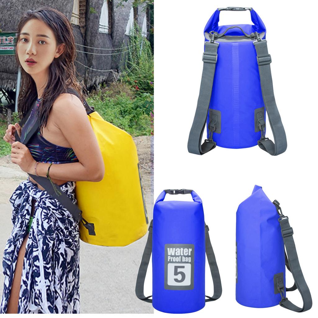 Waterproof Dry Bag Backpack Camping Kayak Roll Top Sack Shoulder Pack
