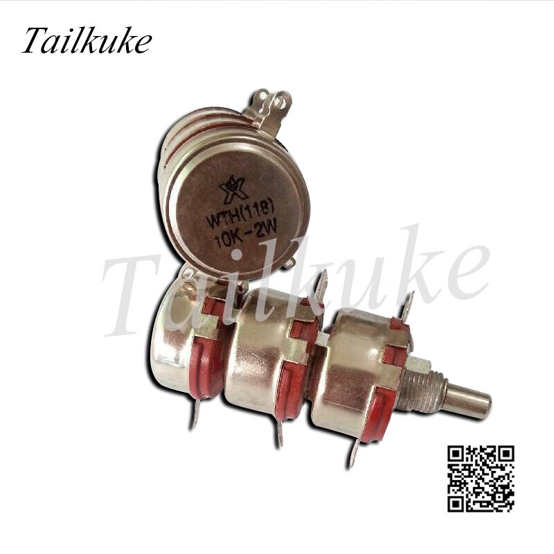 WTH118 triple potentiometer WTH-3L carbon film potentiometer 100K 220K 470K 1M 10K 22K