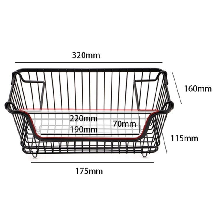 Kitchen Wall Mounted Storage Basket Spice Rack Fruit Drainer Organizer Dish Drying Shelf Container