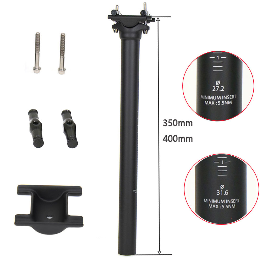 Ultralight Full Carbon Seat Post Road Bike Seat Mountain Bicycle Seatpost UD Black Length 350 / 400mm