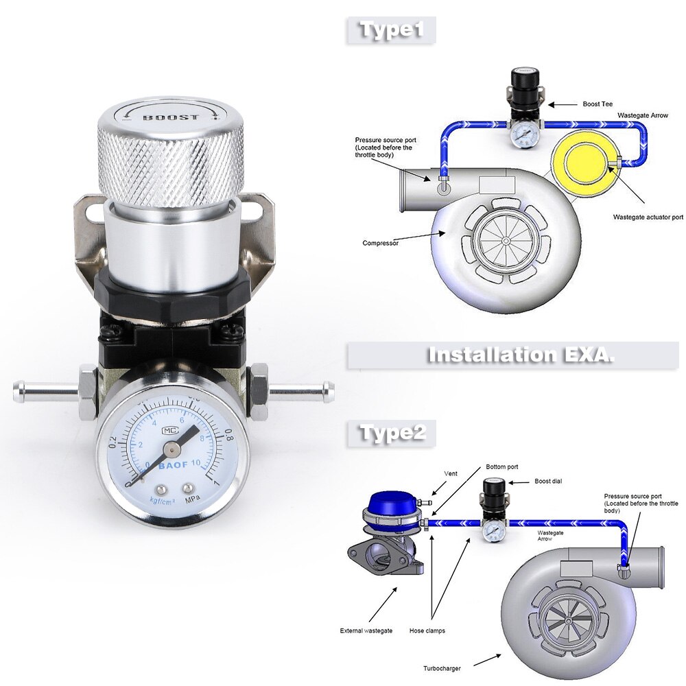 Hypertune - T2 UNIVERSAL ADJUSTABLE MANUAL GAUGE TURBO BOOST CONTROLLER 1-150 PSI SR20DET SR HT5811
