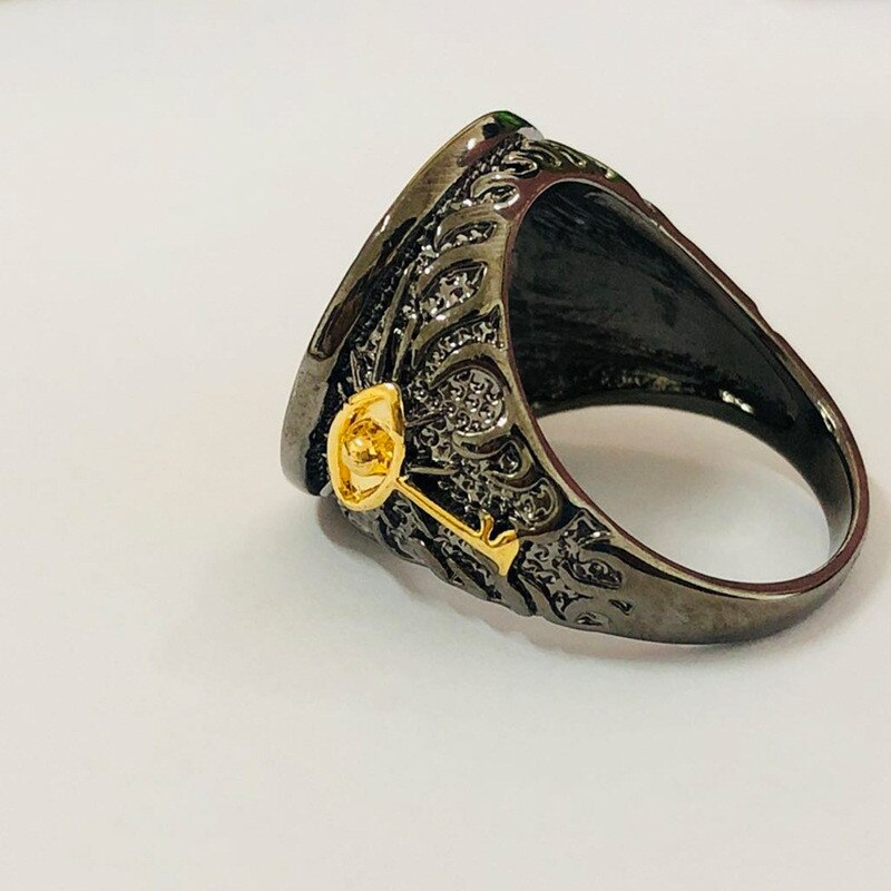 Black Golden Dragon Punk Ring Men Vintage Jewelry Rings For Women Retro Engagement Ring Men Accessories Femmale Big Rings