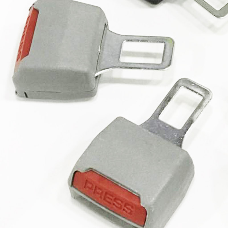2 Color 1 Pc Car Seat Belt Clip Extender Safety Seatbelt Lock Buckle Plug Thick Insert Socket Black / Grey: grey