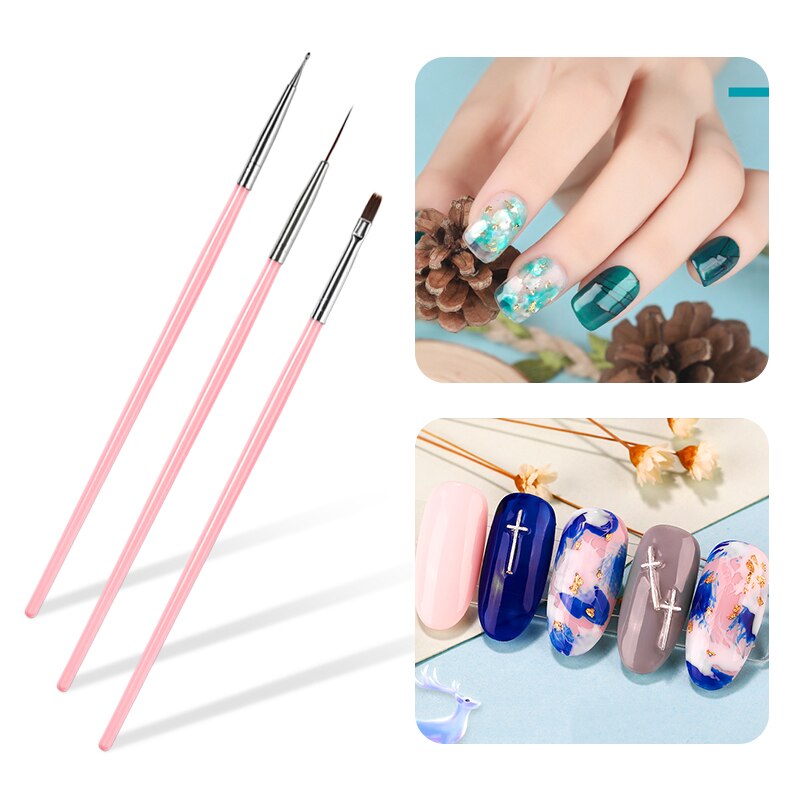 Juego de pinceles para manicura, set de 15 unids/set de brochas para uñas, degradado, esmalte de Gel, dibujo