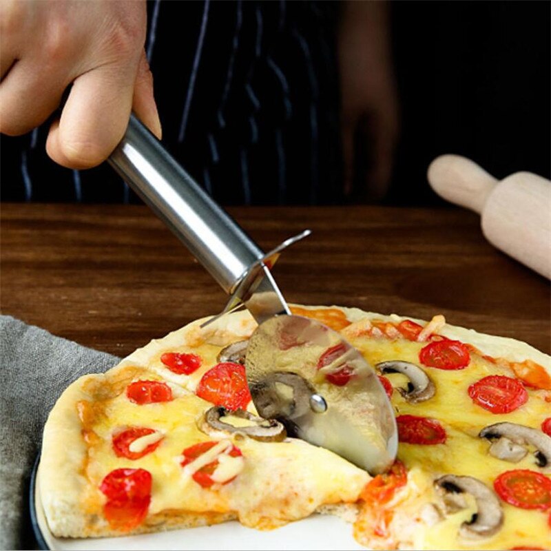 Pizzaschneider, pizzateiler und messer aus edelstahl für gebäck, Pasta und teig, küchenwerkzeuge zum backen und schneiden
