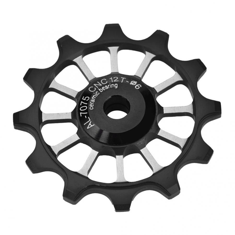 12T Bike Rear guide wheel Ceramic Jockey Wheel Bearing Aluminum Alloy Bicycle Bike Rear Derailleur Pulley Guide Wheel bike parts