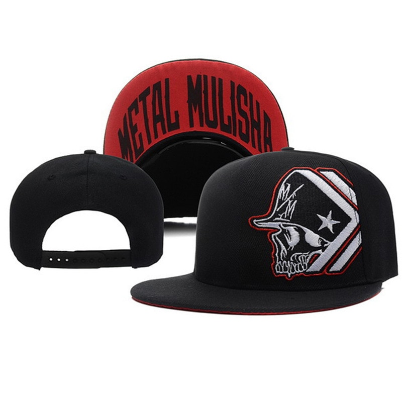 Unisex brevbroderi baseballkeps kvinnor utomhussporter sol platt hatt män metall mulisha hip cosplay