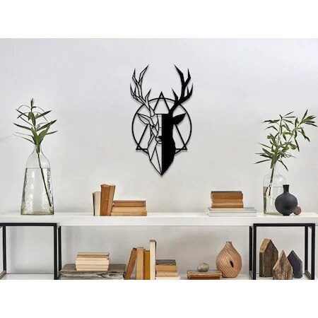 Colgante placa de Metal decorativa para pared de ciervo para el hogar Decoración para el salón Marco de moderno decoración para el hogar y la Oficina