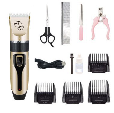 Huisdier Tondeuse Set Upgrade Vier-In-een Hond Haar Scheerapparaat High-Power Huisdier Haar Trimmen Haar clipper Hond Grooming Tondeuse: A