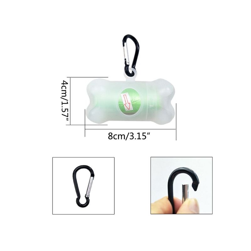 Benform transparent sällskapshund bajspåse set husdjur soppåsar dispenser