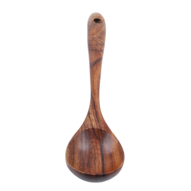 7 typer thai teak trä turner spatel ris sked stor soppa skopa för matlagning trä köksredskap leveranser: 774315