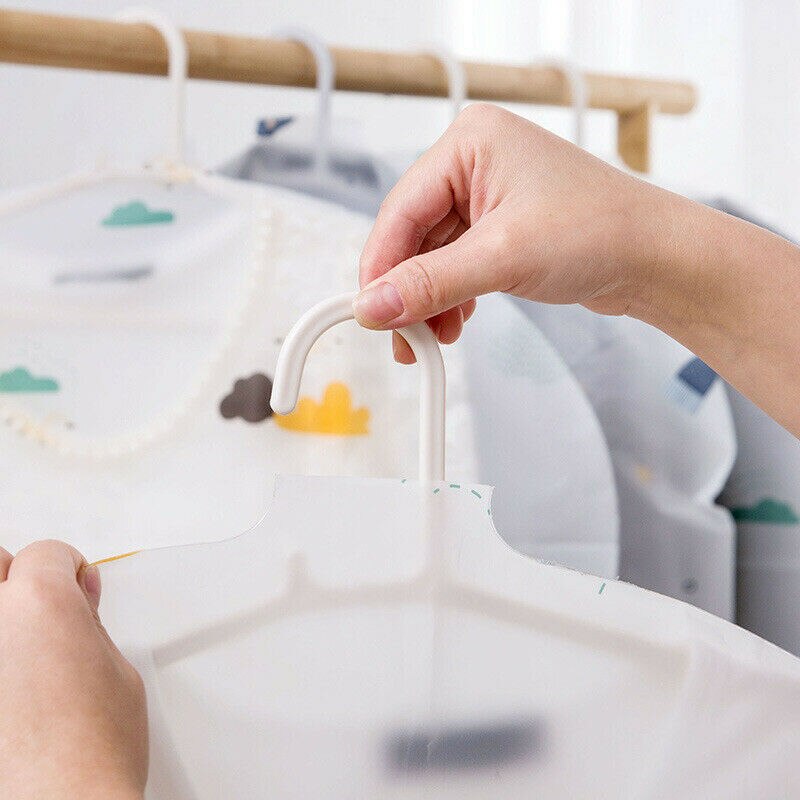 Familie plastic kledinghoezen doorzichtige stofdichte stofhoes stoffen hoes pak/jurk kledingzak opbergbeschermer