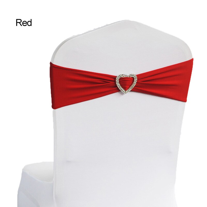 50 stücke Spandex Lycra Hochzeit Stuhl Abdeckung Schärpe Bands Hochzeit Party Geburtstag Stuhl Dekor königlich Blau verrotten Schwarz Weiß Rosa lila: rot