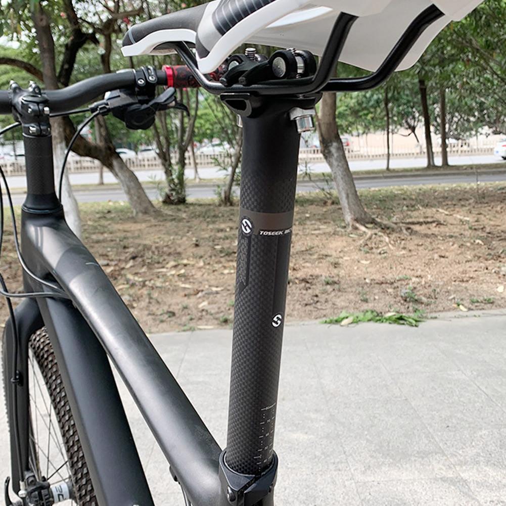 3K Pattern Carbon Fiber Seatpost Seat Tube Joint Seatpost Bicycle Accessories 3 Sizes To Choose From Scratch Resistance