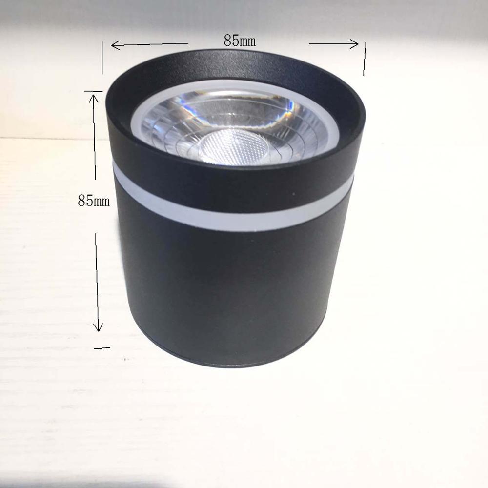Opbouw Plafond Downlights zwart downlight led verlichting 7W 9W 12w 15w cob led spot lights plafond Armaturen Verlichting
