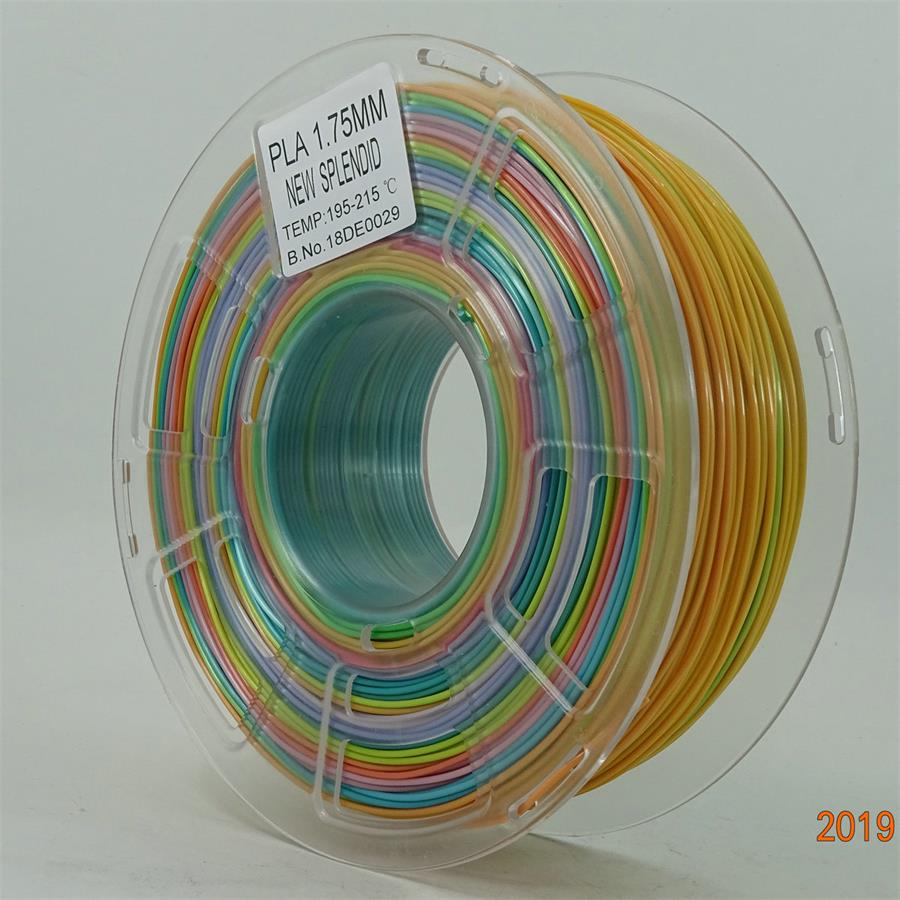 3D consommables d'impression PLA 1.75mm arc-en-ciel multicolore dégradé 1kg Pla Filament soie surface texture haute brillance lisse: Default Title