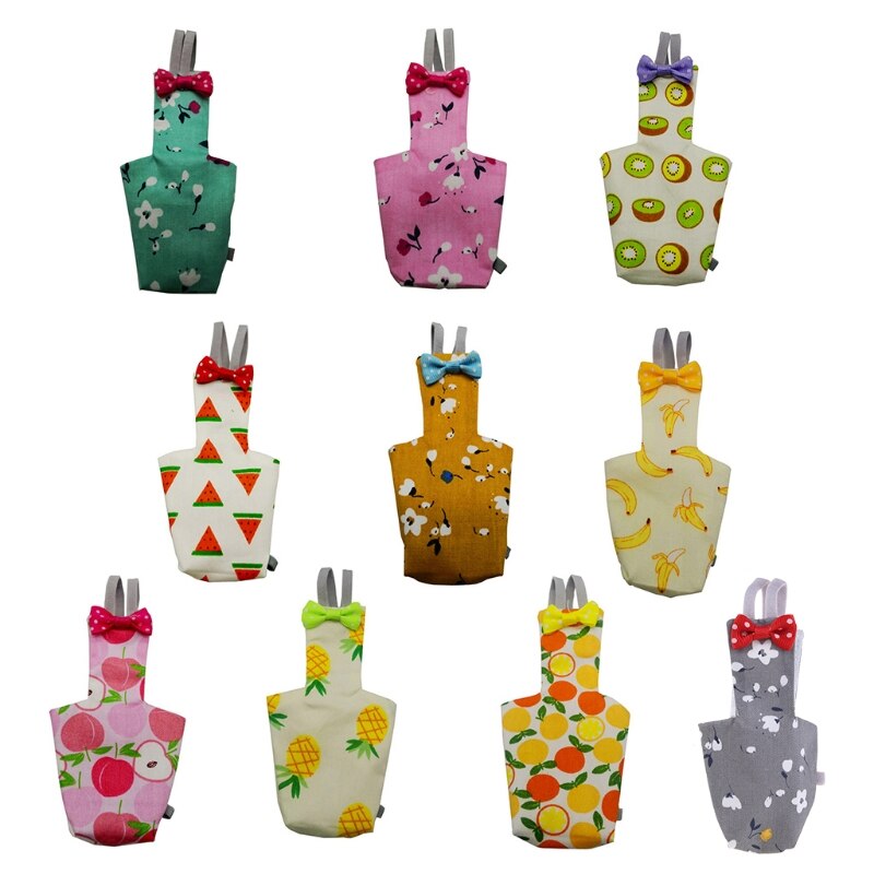 Papegaai Luier Met Bowtie Leuke Kleurrijke Fruit Bloemen Valkparkiet Duiven Kleine Medium Grote Huisdier Vogels Vlucht Pak Kleding Wasbare