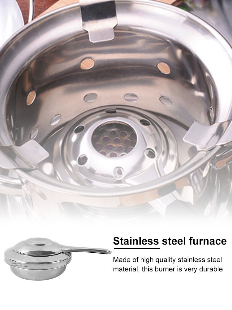 Brûleur à alcool Portable en acier inoxydable, ave... Grandado