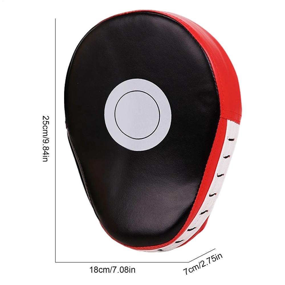 Gebogenes Boxhandziel, PU-Leder, gebogene Stanzhandschuhe, atmungsaktive Boxhandschuhe, Box-Fokus-Pad für Kampfsporttraining: Rot