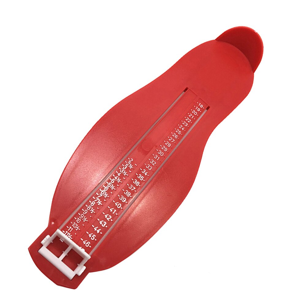 Plastic Voet Maatregel Tool Gauge Volwassenen Schoenen Helper Voet Maat Meten Heerser Gereedschappen Volwassenen Schoen Fittings 18-47 Yards: Red