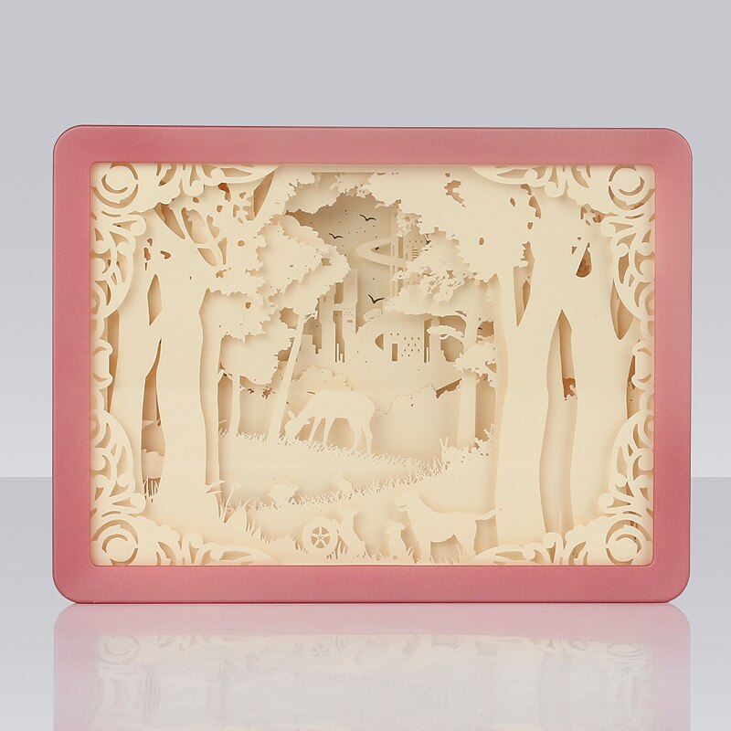 1pcs latest paper cut light shadow light box ABS frame light box for