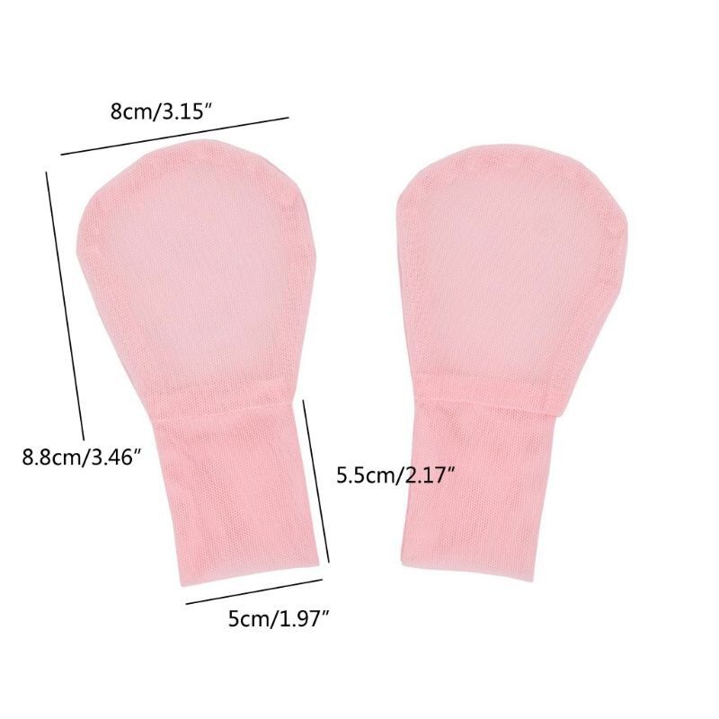 Neugeborenen Anti Kratzer Handschuhe Sommer Atmungsaktive Gittergewebe Baby Handschuhe freundlicher Schutz Gesicht Handschuhe Fäustlinge