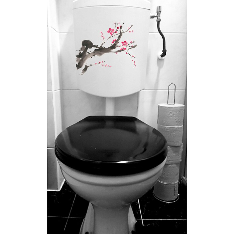 Zttzdy 22.1*18.7cm luumunkukan oksa wc-säiliö tarra kodin seinän sisustustarra  t2-0593