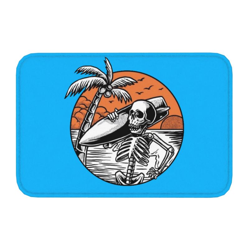 Kalifornien Strand Surfen Fuß matt Anti-Rutsch-Schlecht Küchen matt Toiletten tür Boden Eingang Teppich Teppich: Lila