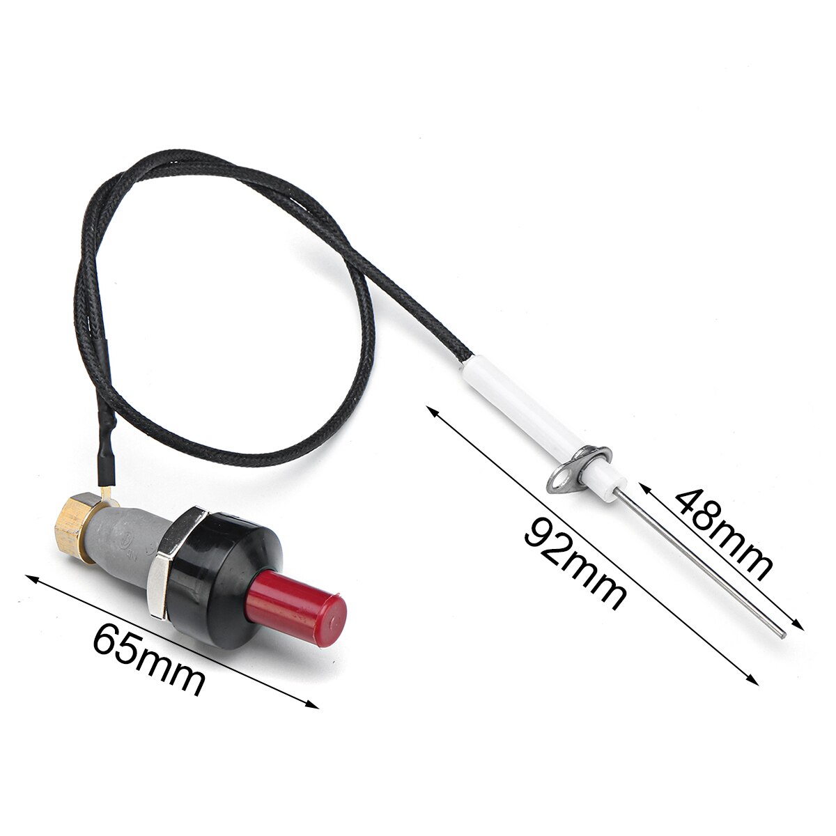 Universal Piezo Spark Ignition Set + 50cm Cable Button Igniter Gas Grill Grill Tool Kitchen Cooking Writer