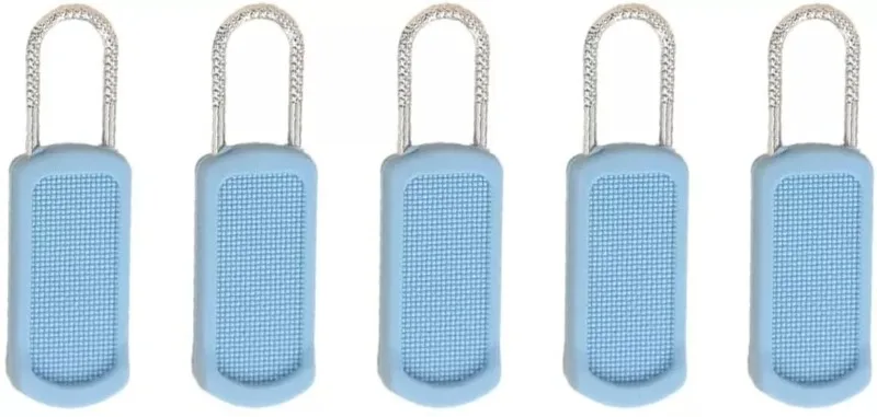 5/10/20pcs Universal Zipper Pull Replacement Kit Removable Detachable Zipper Puller for Luggage Purse Bags Clothes Zipper Slider: SKY BLUE