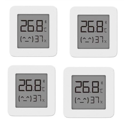 XIAOMI Mijia Bluetooth Digital Thermometer 2 kabellos Clever Temperatur Feuchtigkeit Sensor Hygrometer Arbeit mit Mijia App: 4Stck