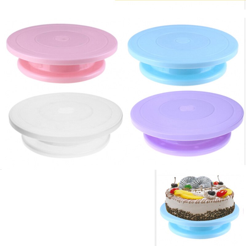 Best Plastic Icing Turntable Cake Decorating Stand Rotaing Cake Stand Spinner Revolving Cakes Turntable for Decoration 132