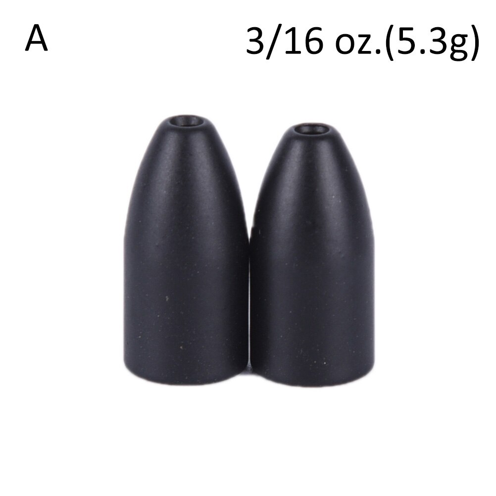 2Pcs 5 Stijl Vissen Sinker Tungsten Bullet Worm Gewicht Flippen Gewicht Vissen Lokken Accessoire S Vissen Accessoire