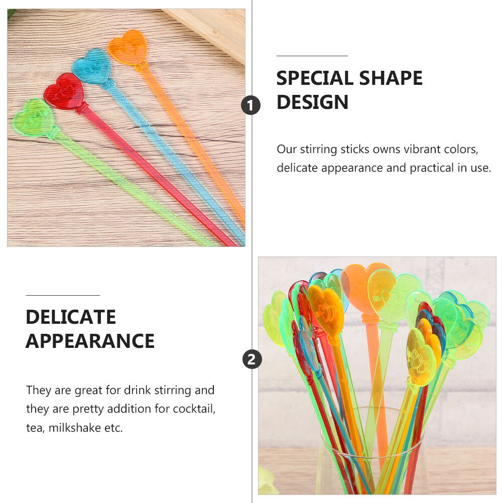 40PCS Acrylic Swizzle Stick Premium Swizzle Stick Safe Swizzle Stick