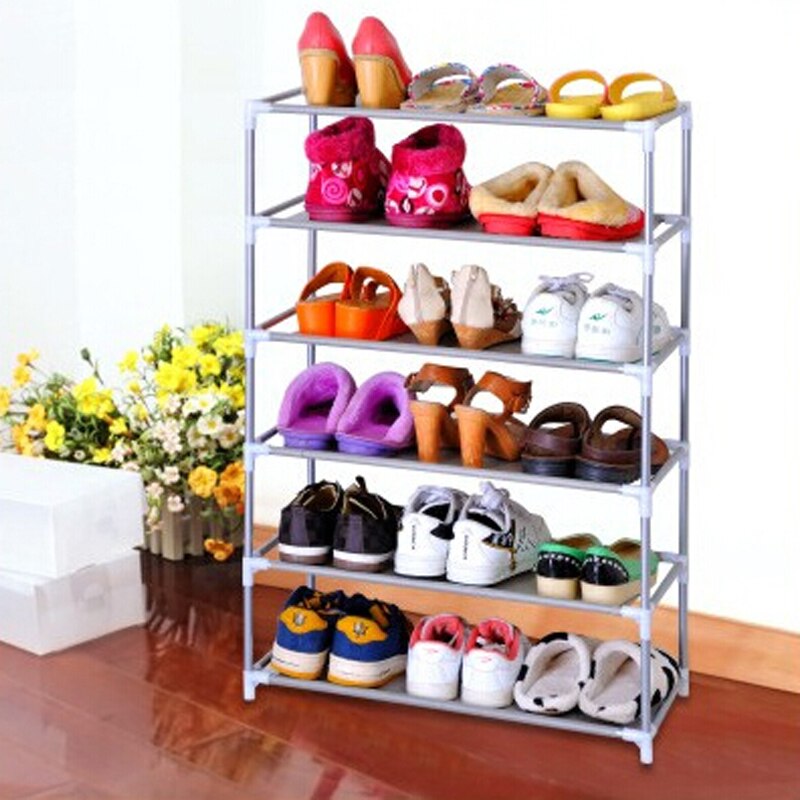 2/4/6/8/10 Layer Shoe Rack Multi-functional Shoes Storage Organizer Non-woven Multi Layers Household Storage Rack Space Saver
