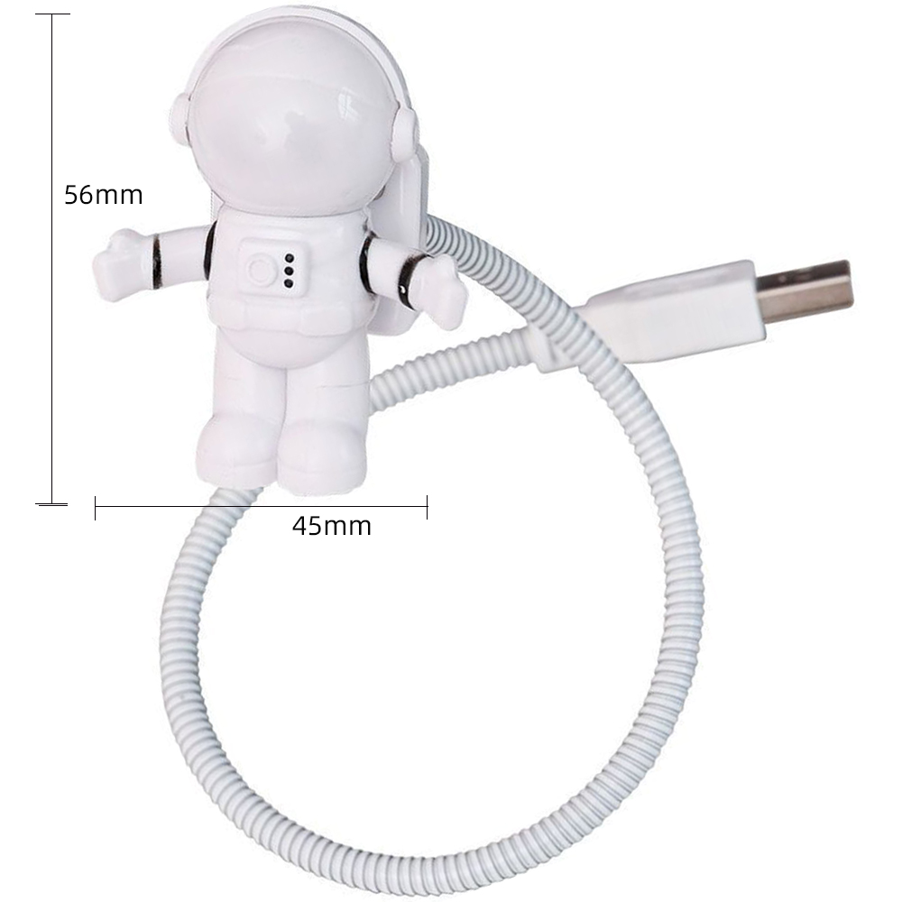 USB Licht Kreative Astronaut LED Flexible Nachtlicht Lesen Tisch Lampe für Laptop PC Notebook