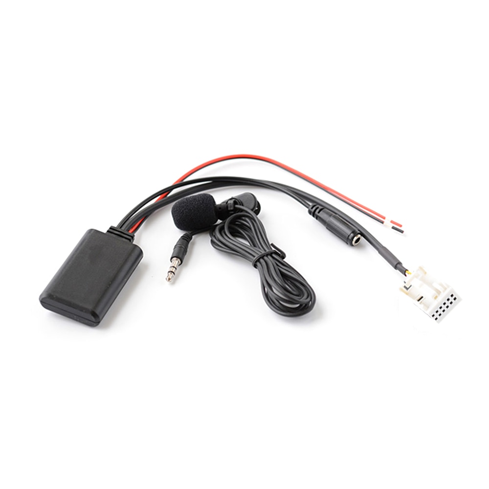 Bluetooth Car AUX Audio BT Adapter with Microphone 12pin Connector Wireless Phone Call Microphone Fit for Peugeot RD4 Radio