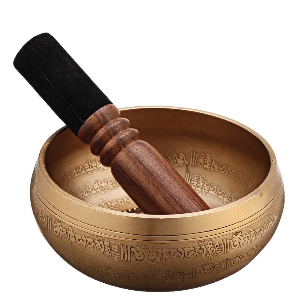 Carillon cuivre laiton Yoga tibétain chantant bol rituel musicothérapie cuivre népal fait à la main bouddha Tibet bol chant son bol